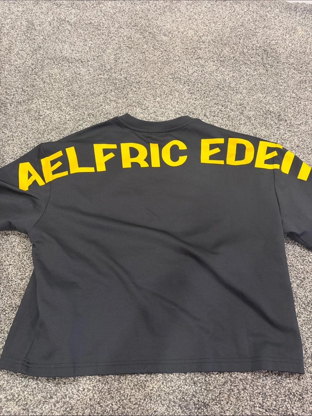 Aelfric Eden Black Short Sleeve Tee with Yellow Logo